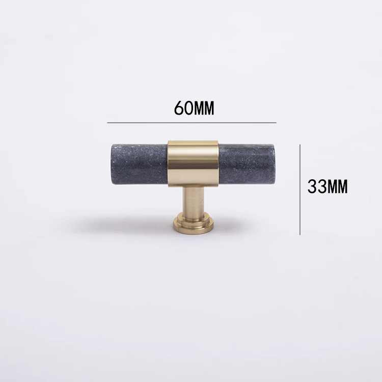 Ручка LZSM из хрусталя/мрамора с латунной ручкой и в скандинавском стиле дверная