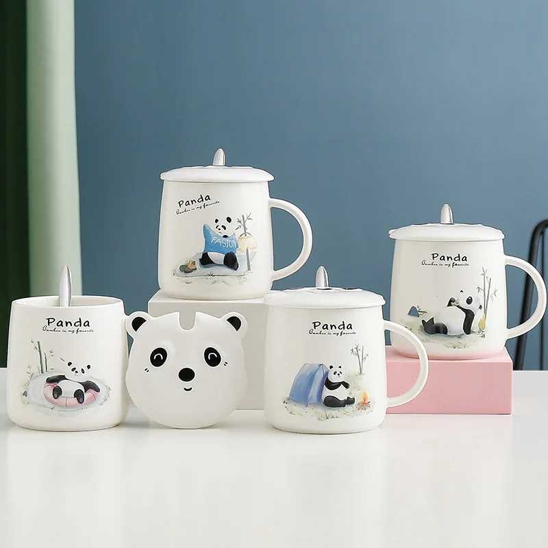 460 мл мультяшная кружка с изображением панды для молока детская Милая