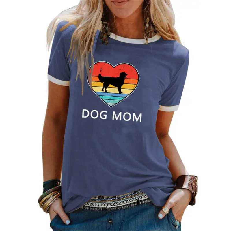 

Женская футболка с надписью «Mom», топ с круглым вырезом, в хипстерском стиле, с графическим принтом, Мягкая Повседневная смешная модная футб...