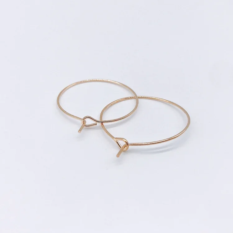 Петля для сережек золотистая/родиевая/KC проволока ушей 50 шт./лот диаметр 20/25/30/35 мм