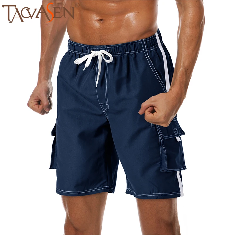 Летние мужские пляжные шорты TACVASEN плавки легкие быстросохнущие для плавания и