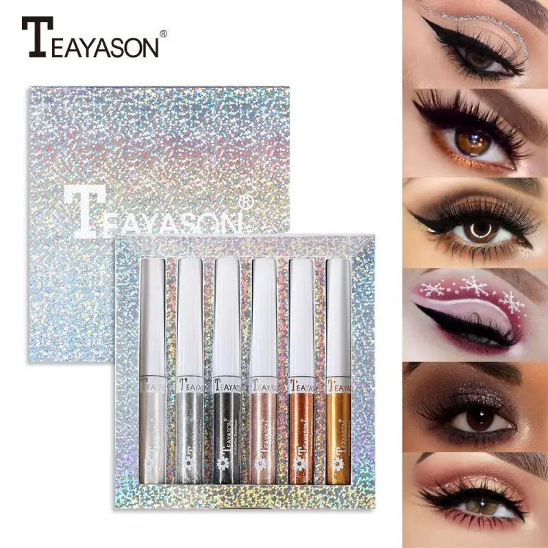 Подводка для глаз TEAYASON 1/6 шт. блестящая жидкая подводка с перламутровыми