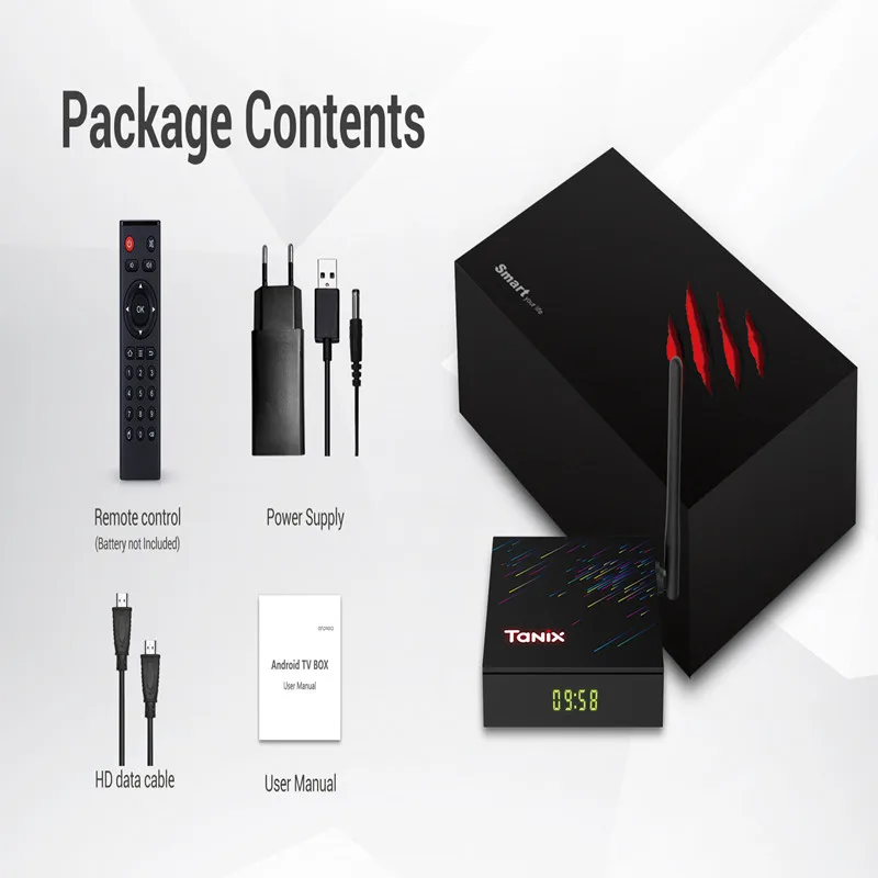 

2020 Best Smart TV Box Tanix H3 Android 9.0 4GB RAM 32/64GB ROM Hi3798m 2.4G/5.8G WiFi 1000M 4K HD Media Player Set Top Box