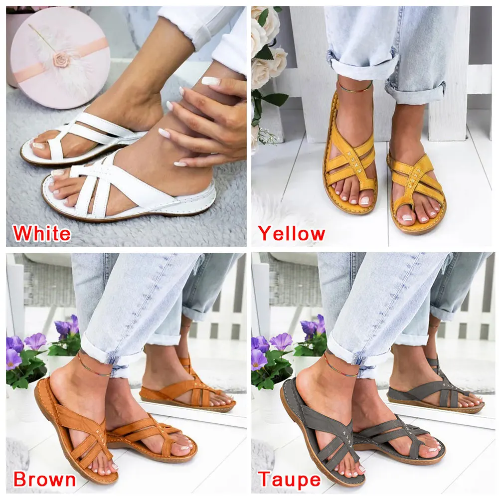 

Casual Shoes Foot Correction Summer Beach Ladies Orthopedic Travel Non Slip Open Toe Flat Heel Soft Women Sandals Indoor Outdoor