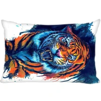rectangle pillow cases hot sale best tiger painting animal pillow cover home textiles decorative double sided pillowcase custom