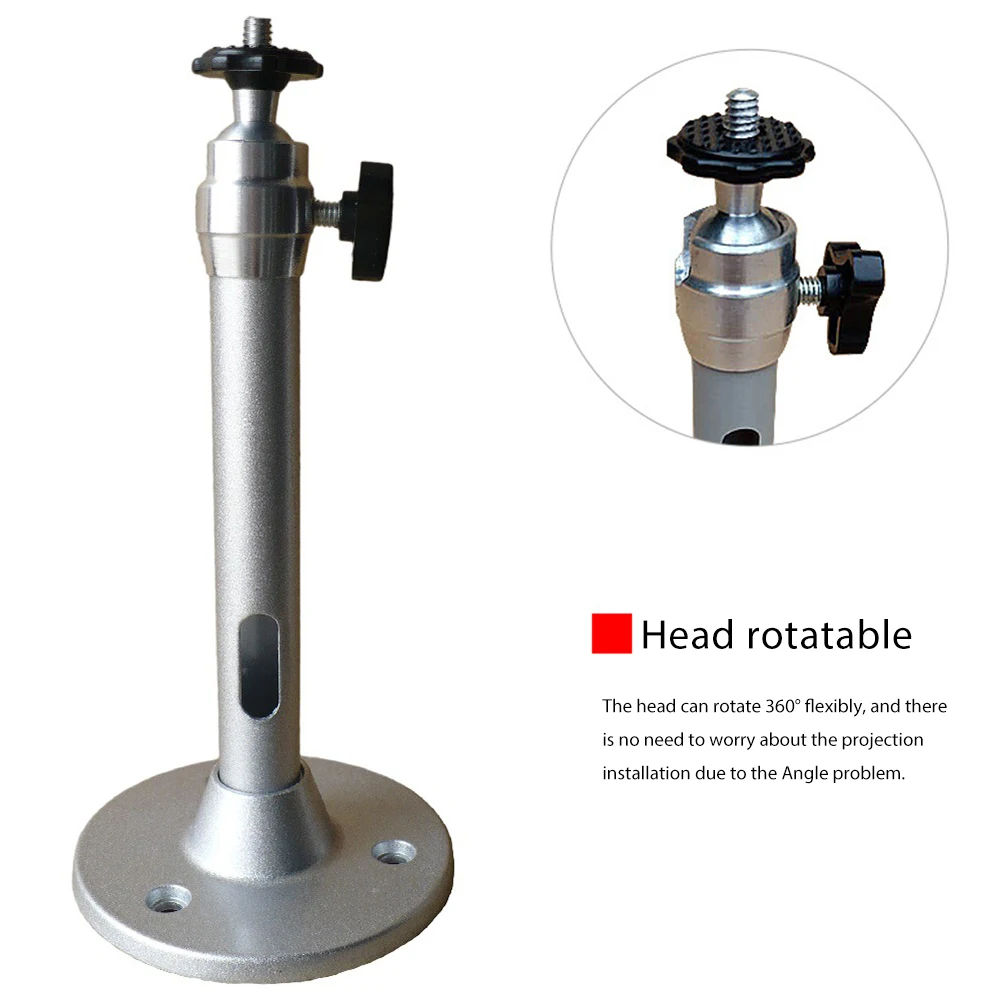 Projector Ceiling Mount 360 Degrees Rotating Wall Mount Bracket Household Aluminum Alloy Universal Projector Hanging Shelf