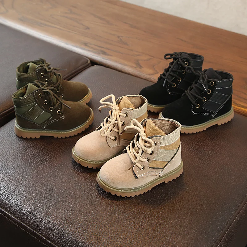 New Kids Boots Shoes For Boys Girls Children Martin Army Sneaker Baby Winter Flat | Детская одежда и обувь