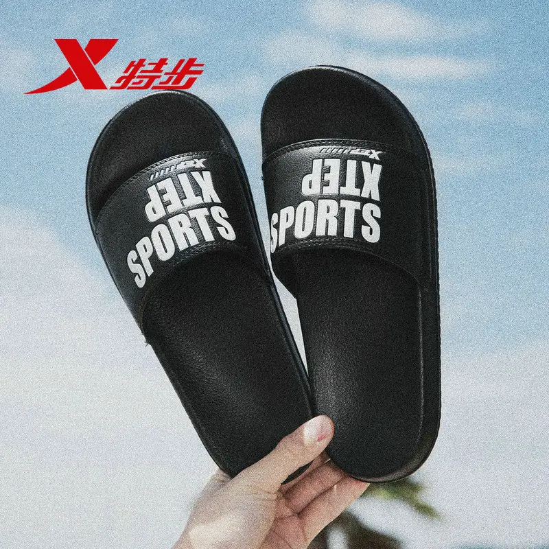 Xtep/унисекс Женские и мужские спортивные тапочки Модные удобные легкие дышащие
