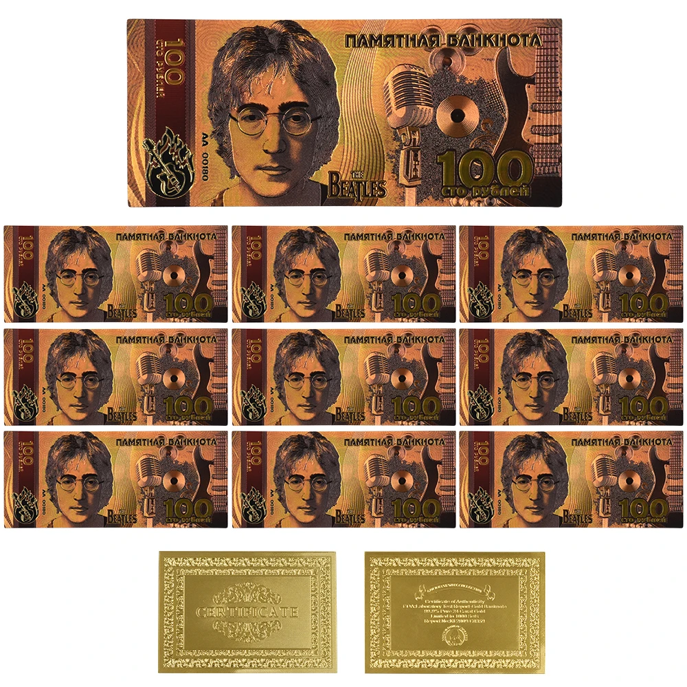 Памятная Золотая банкнота 100 долларов фольга бумажные банкноты Поддельные