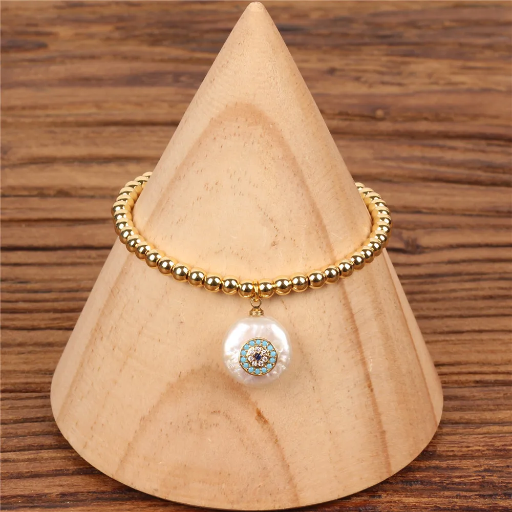 2019 новый браслет с подвеской регулируемый в стиле барокко золотым бисером из