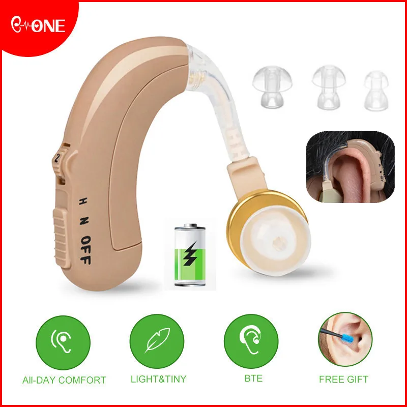 

Перезаряжаемый от USB слуховой аппарат, мини-усилитель слухового аппарата с регулируемым тоном, усилитель звука, слуховой апп