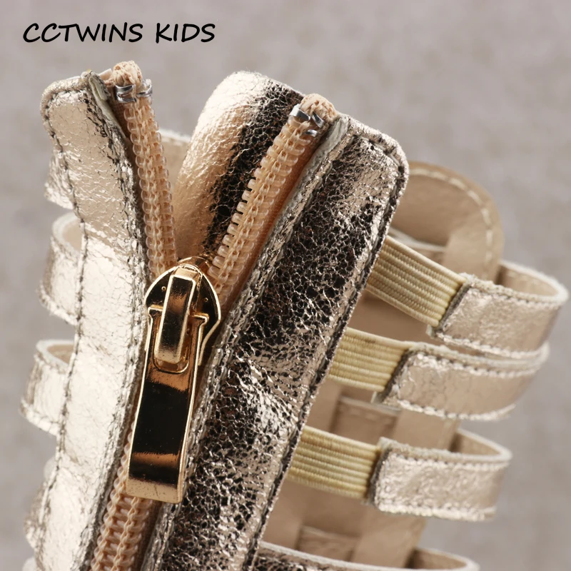 CCTWINS KIDS 2018 летние сандалии гладиаторы до колена для маленьких девочек модные