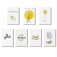 cartoon posters canvas painting wall pictures for modern live home decor balloon sun banana and bee prints wall art