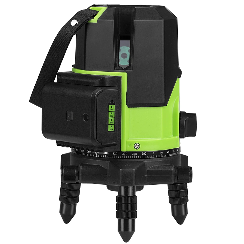 5 линий зеленый 360 лазерный уровень 4 Горизонтальный 1 вертикальный инструмент для