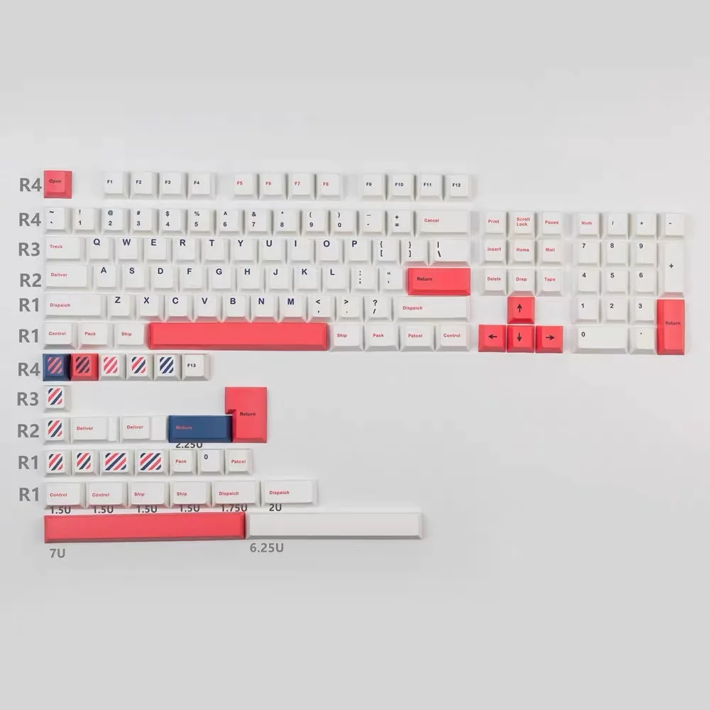 

131 Keys GMK Parcel PBT Keycap Cherry Profile DYE-SUB Keycaps For Mx Switch GMMK Pro Mechanical Keyboard 61 64 84 108 Layout