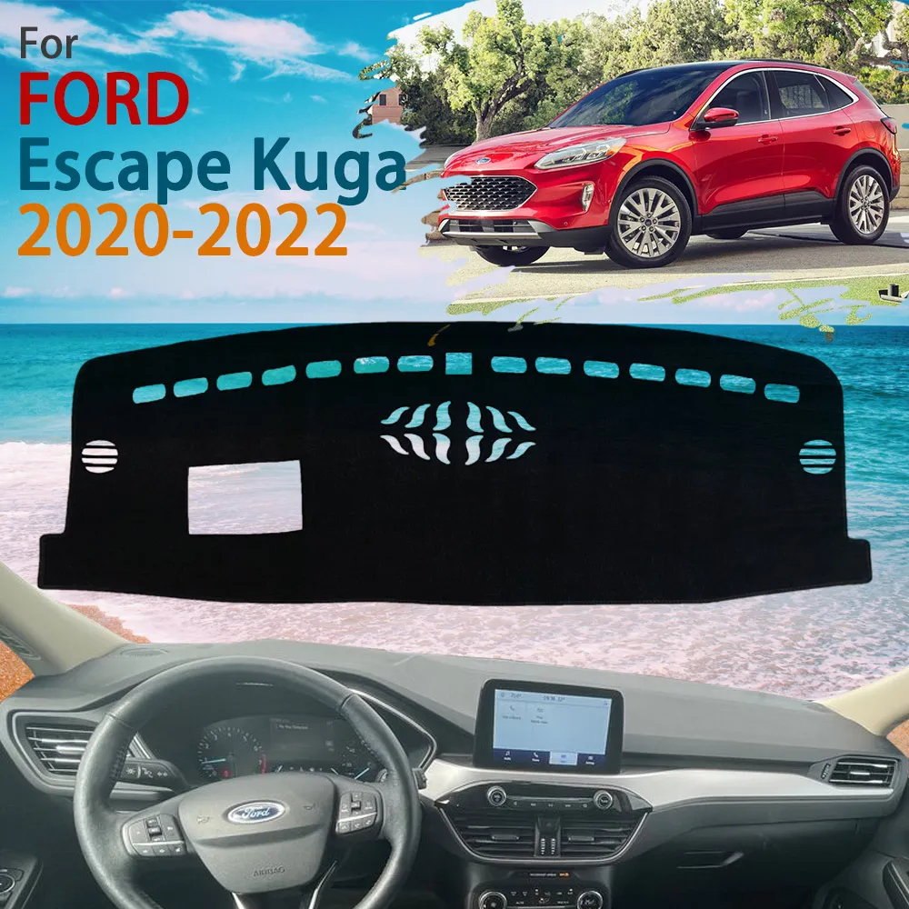 

Inner Dashboard Cover Dash Mat Carpet Pad Avoid Light Non-slip Cushion for Ford Escape Kuga MK4 2020 2021 2022 Sun Visor Parasol