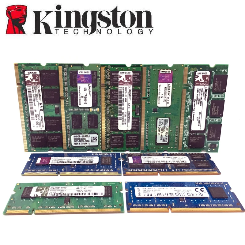 Kingston Laptop notebook 1GB 2GB 4GB 1G 2G 4G PC2 PC3 DDR2 DDR3 667 1066 1333 1600 MHZ 5300S 6400S 8500S ECC memory RAM |