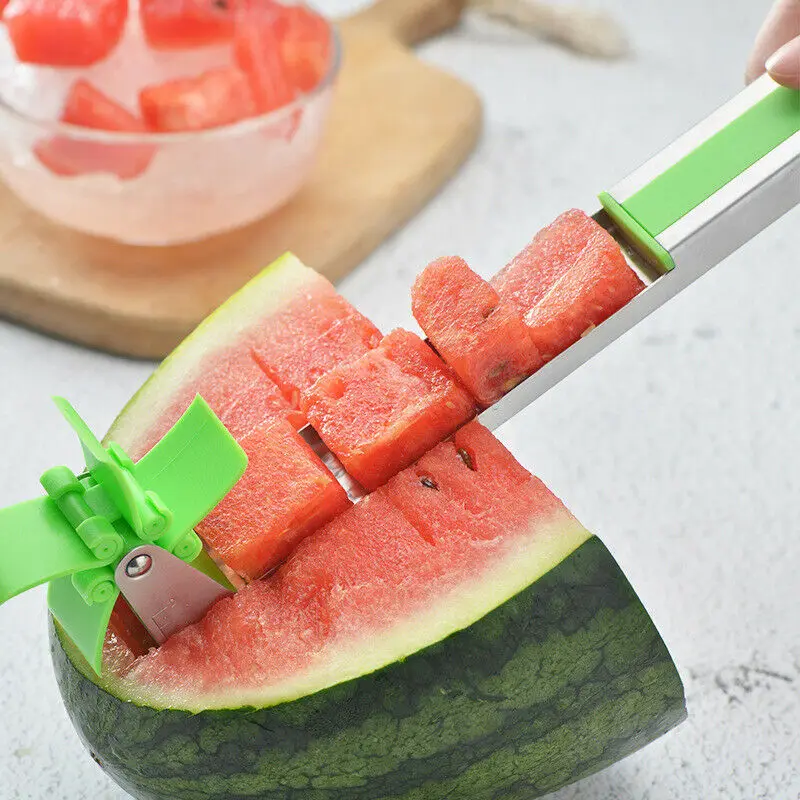 

Watermelon Cutter Slicer Knife Windmill Stainless Steel Fruit Cutting Tool
