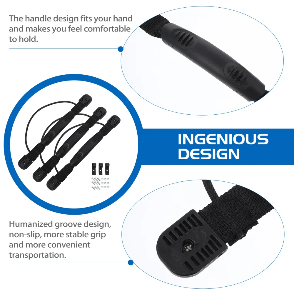 

3 Sets Kayak Accessories Handle Side Mount Carry Handle with Pad Screws