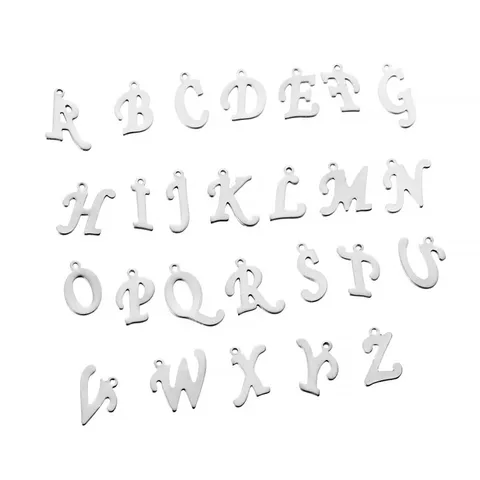 Шармы буквы английского алфавита из нержавеющей стали YouYoungDifferent