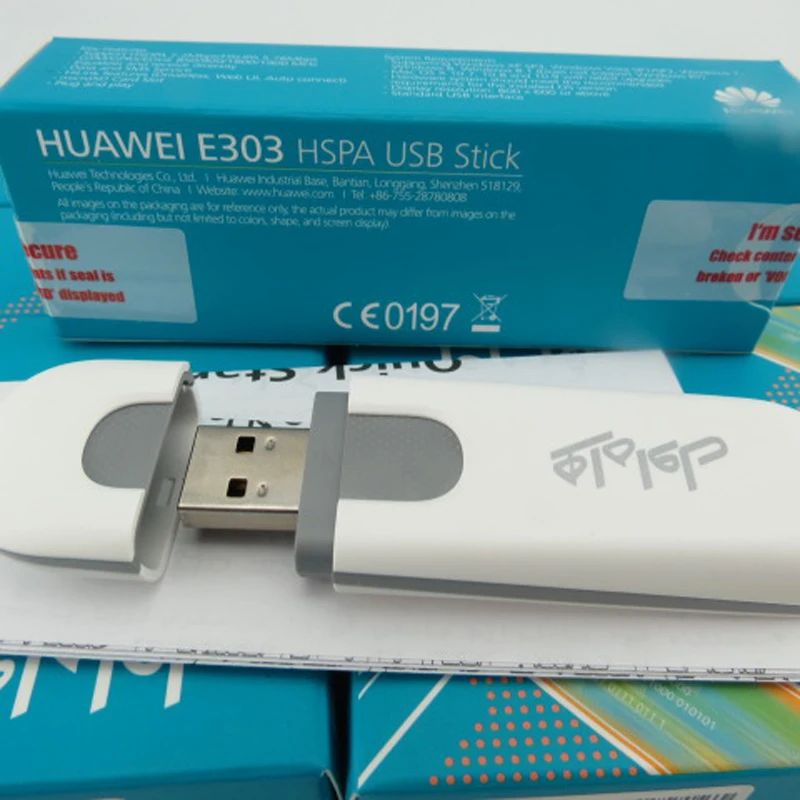 Lot of 100pcs Huawei 3G Modem e303 USB Stick 7.2Mbps Wireless WCDMA USB Modem Dongle Free Fast Delivery