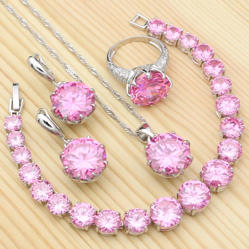 Комплект из кольца браслета и сережек с кулоном|Ювелирные наборы| |