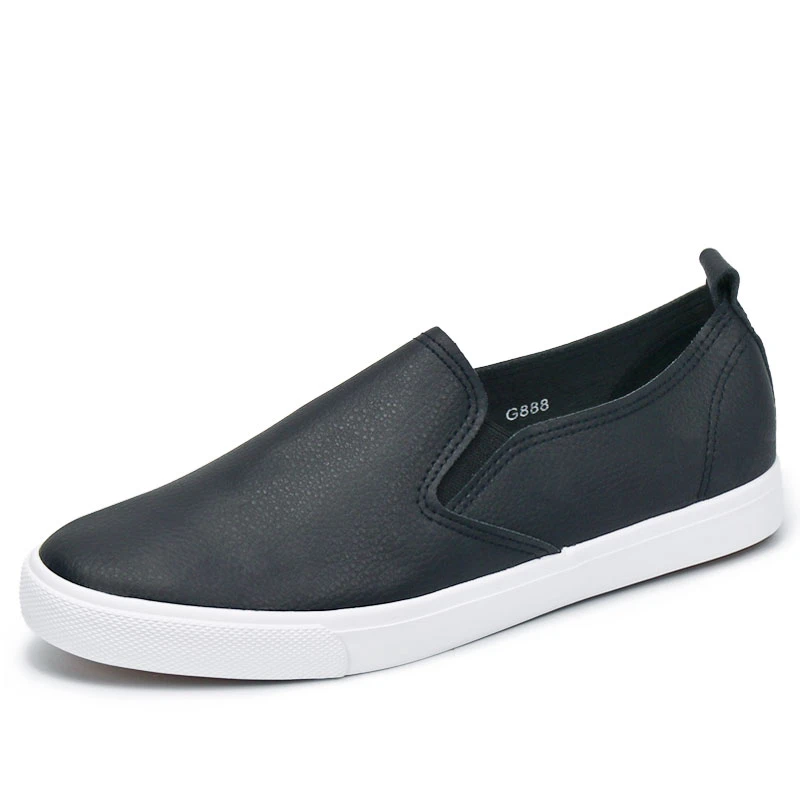 Женские дышащие кожаные туфли без застежки на плоской подошве|Женские кроссовки