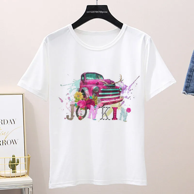 Футболка женская с графическим принтом винтажная рубашка акварельным рисунком