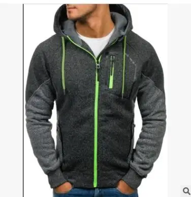 

ZNG 2018 men's European and American matching cardigan and hat jacket