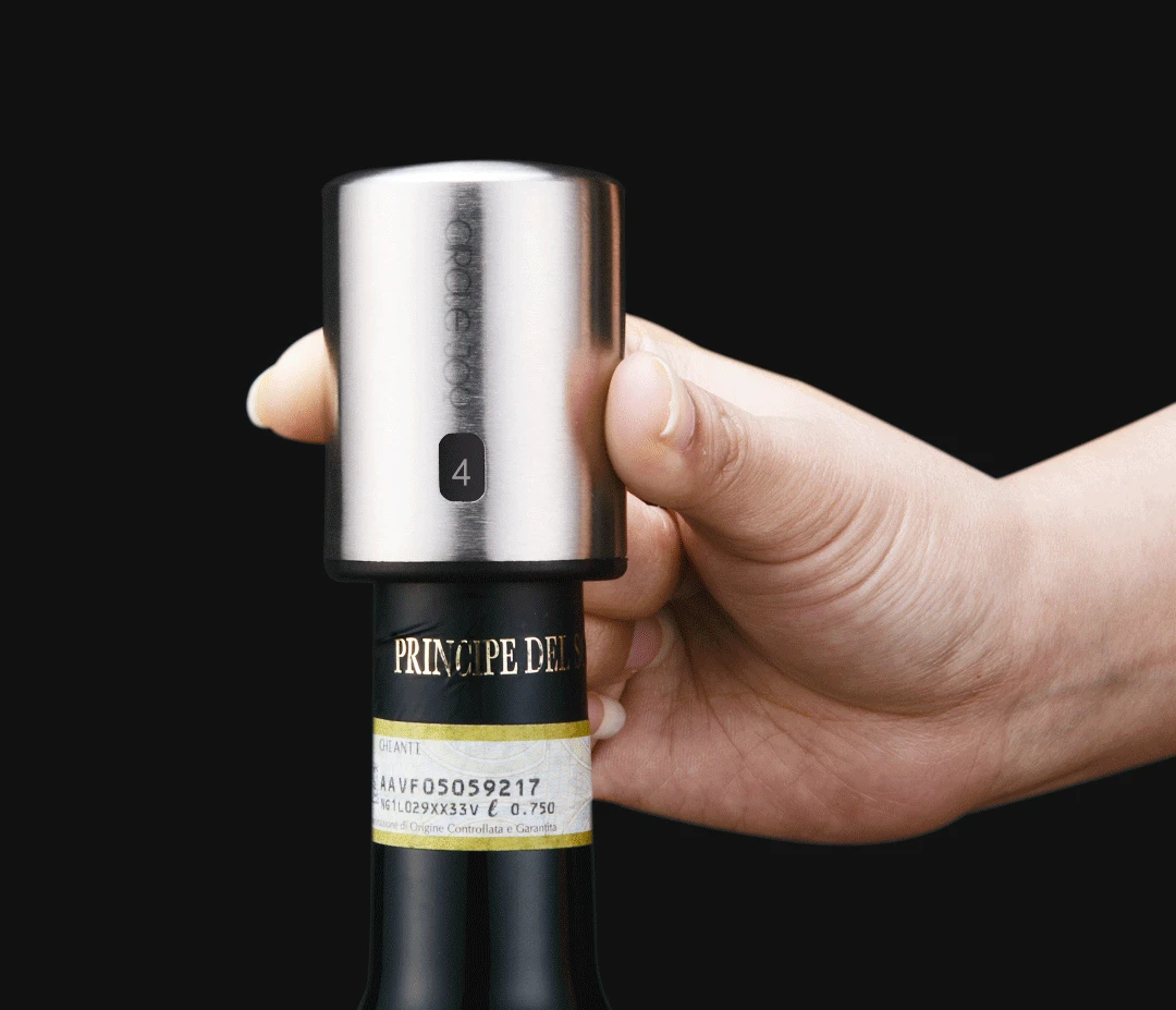 Youpin Circle Joy Wine Stopper Stainless Steel Vacuum Memory Electric Corks Chain Crand-Circle | Электроника
