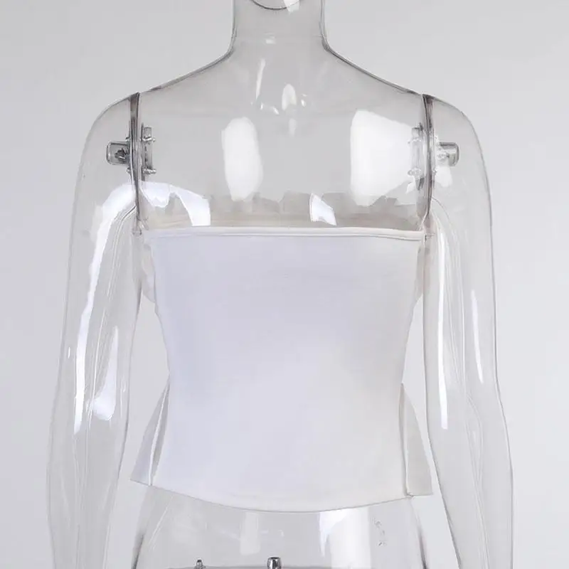

2021 New Color Word Collar Folds Sexy Backless Slim Bottoming Top Tube Vest G5I2