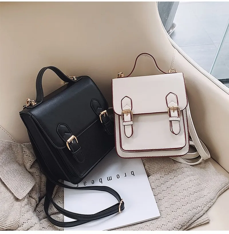 

2021 New Listing Backpack Women Super Fire Fashion British Style Retro School Bag Small Backpack Lady Mini Soft Leather