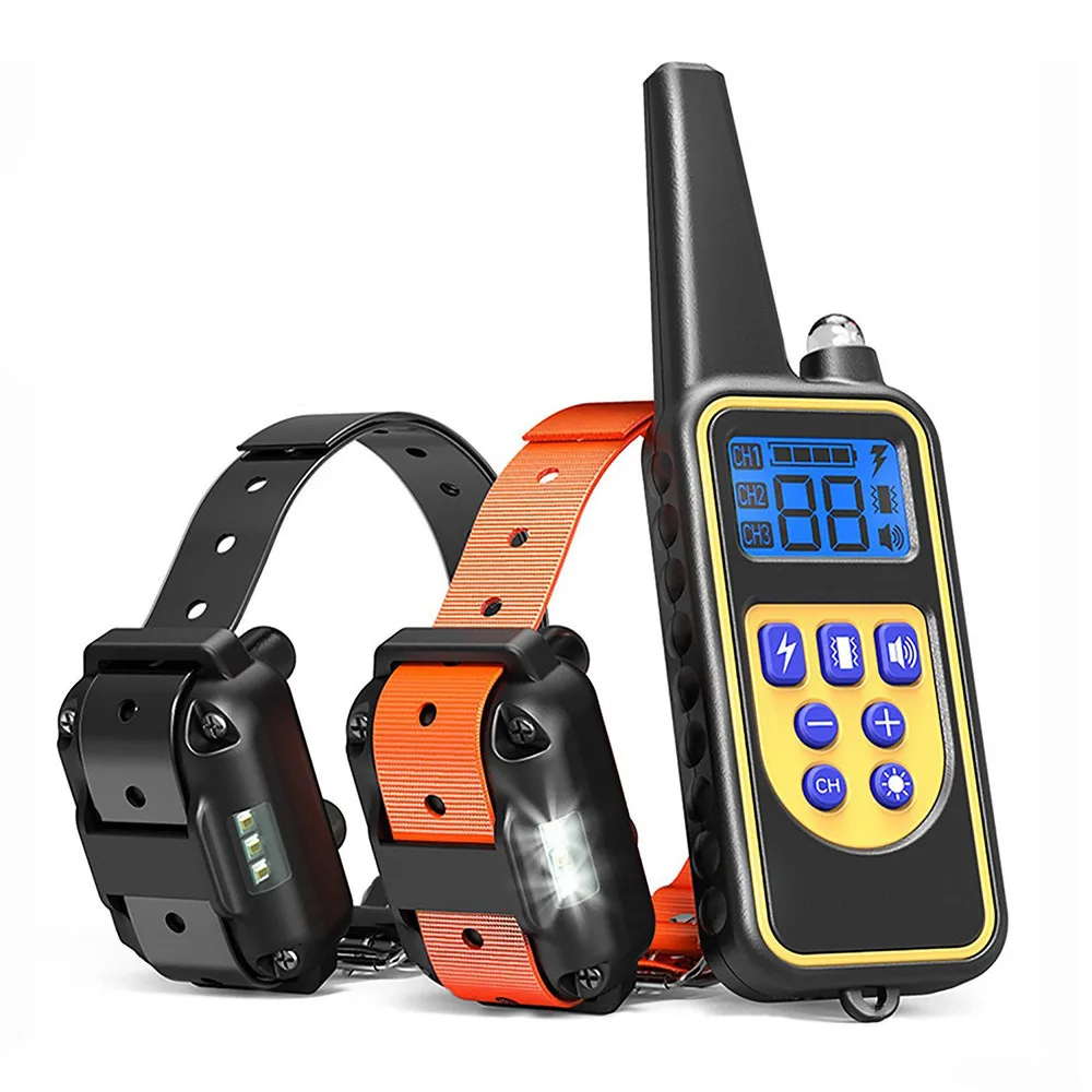 

Electric Pet Dog Training Collar Shock Training Collar Electronic Remote Control Waterproof Rechargeable LCD Display