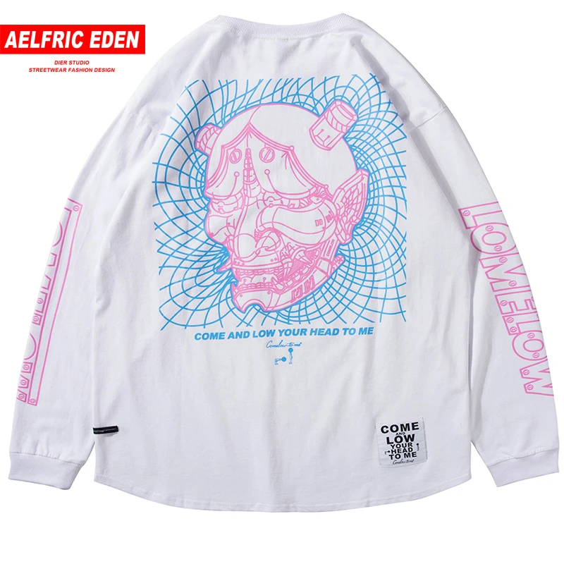 Aelfric Eden Line шаблон 3d печать футболки мужские осень зима длинный рукав пуловер на