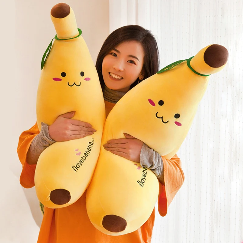 Подушка плюшевая в виде банана фруктов 50/70/80 см|Мягкие игрушки растения| |