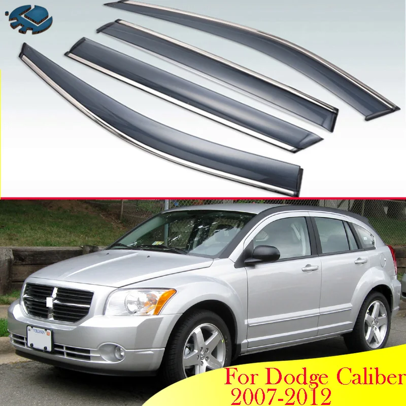 Для Dodge Калибр 2007 2012 автомобильные аксессуары Пластик внешний козырек Vent Оттенки