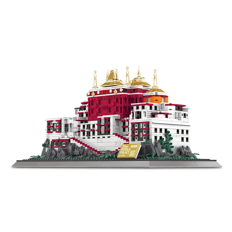 

Конструктор Новый архитектурный, известный китайский дворец Potala, Классическая Коллекционная модель «сделай сам», обучающие игрушки для де...