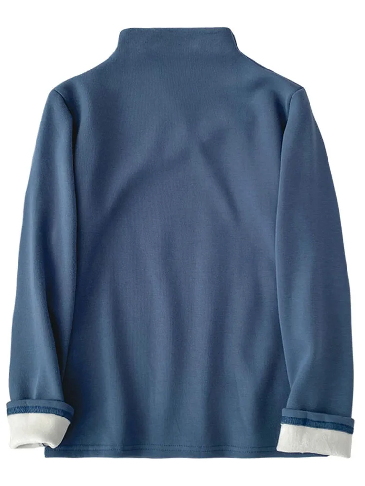 

Autumn Winter Thick Warm Fleece T-shirts Women Fashion All Match Korean Half-turtleneck Solid Color Basic Tops for Female 2020