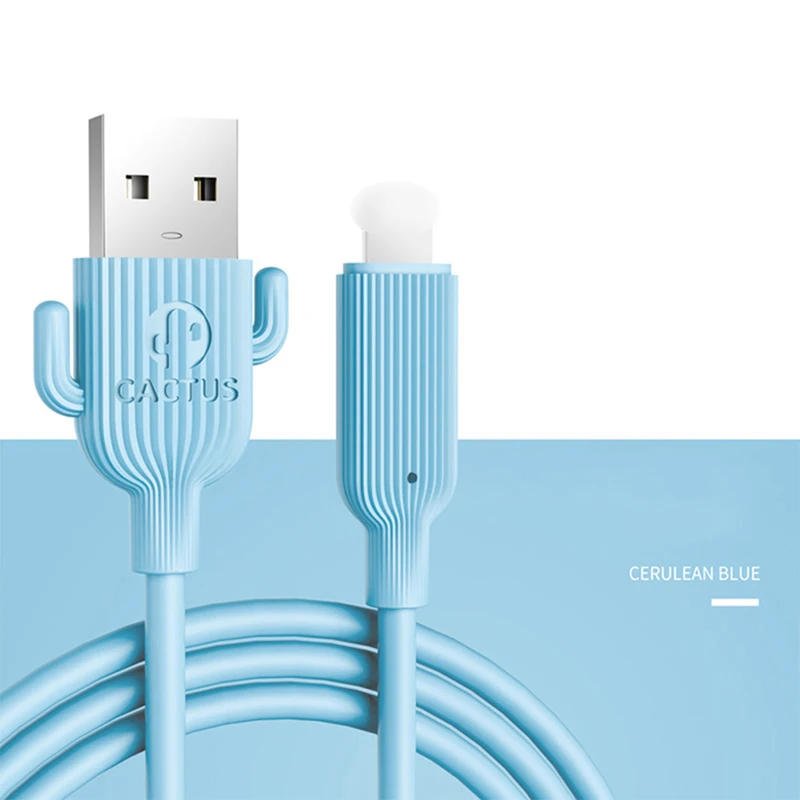 Micro USB кабель 2.4A кактус Быстрая зарядка для передачи данных HuaWei samsung Xiaomi Android