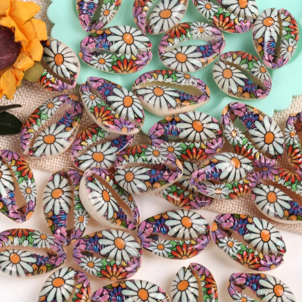

10mm-20mm Natural Shell Beads Letter Star Leopard Flower Seashell Cowrie Conch Beads Beach Jewelry Making Diy Bracelets Necklace