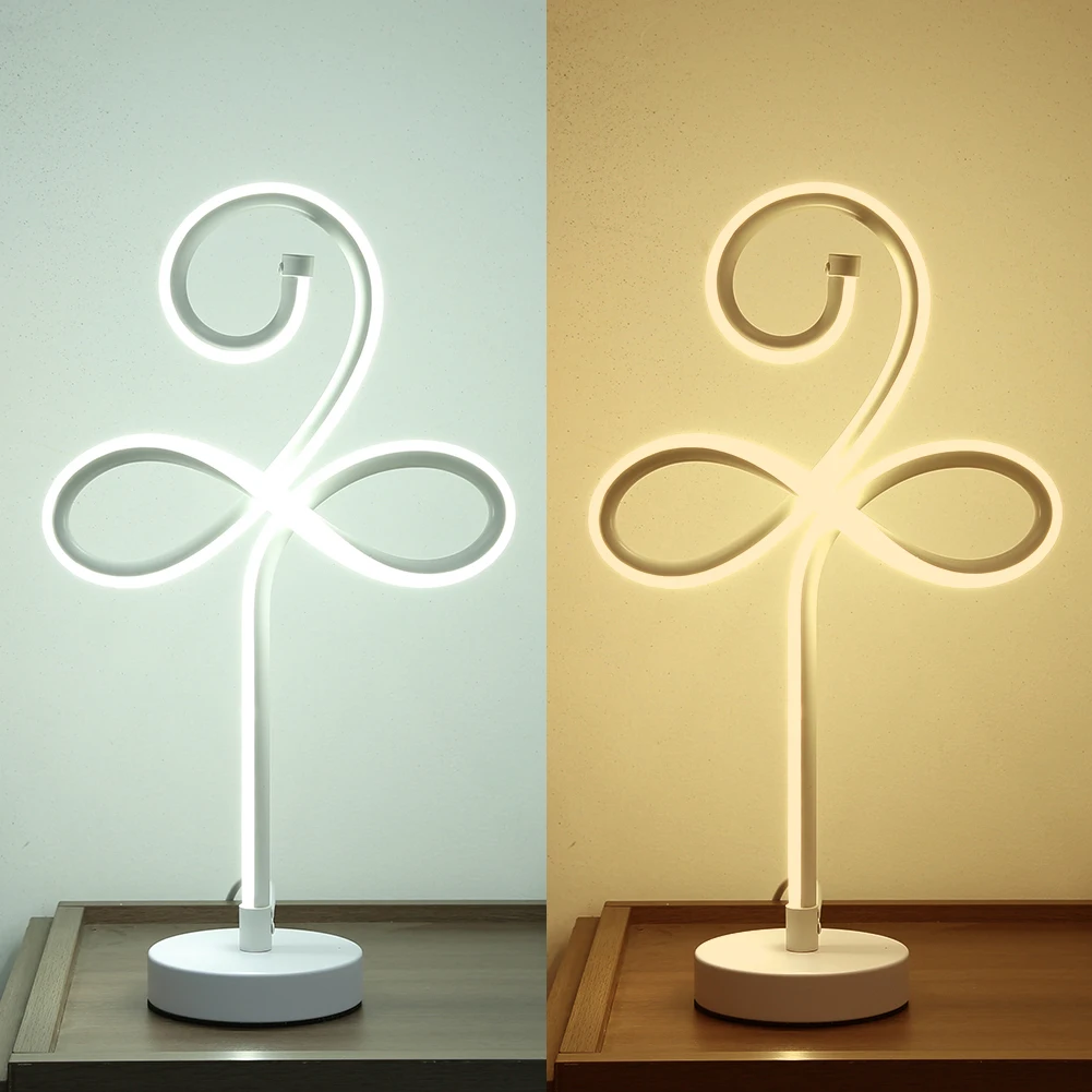 

Modern LED Desk Lamp Bedside Lamp Dimmable Bedroom Night Light Home Spiral Acrylic Curved Strip Design Night Light Decoration