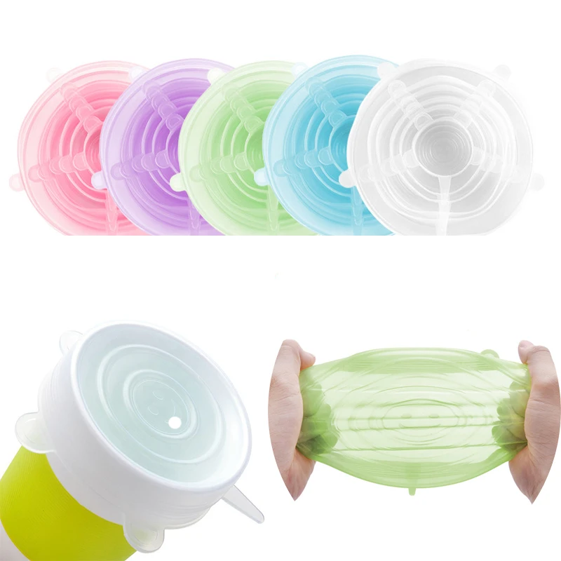Набор силиконовых эластичных крышек 6 крышки для сохранения свежести