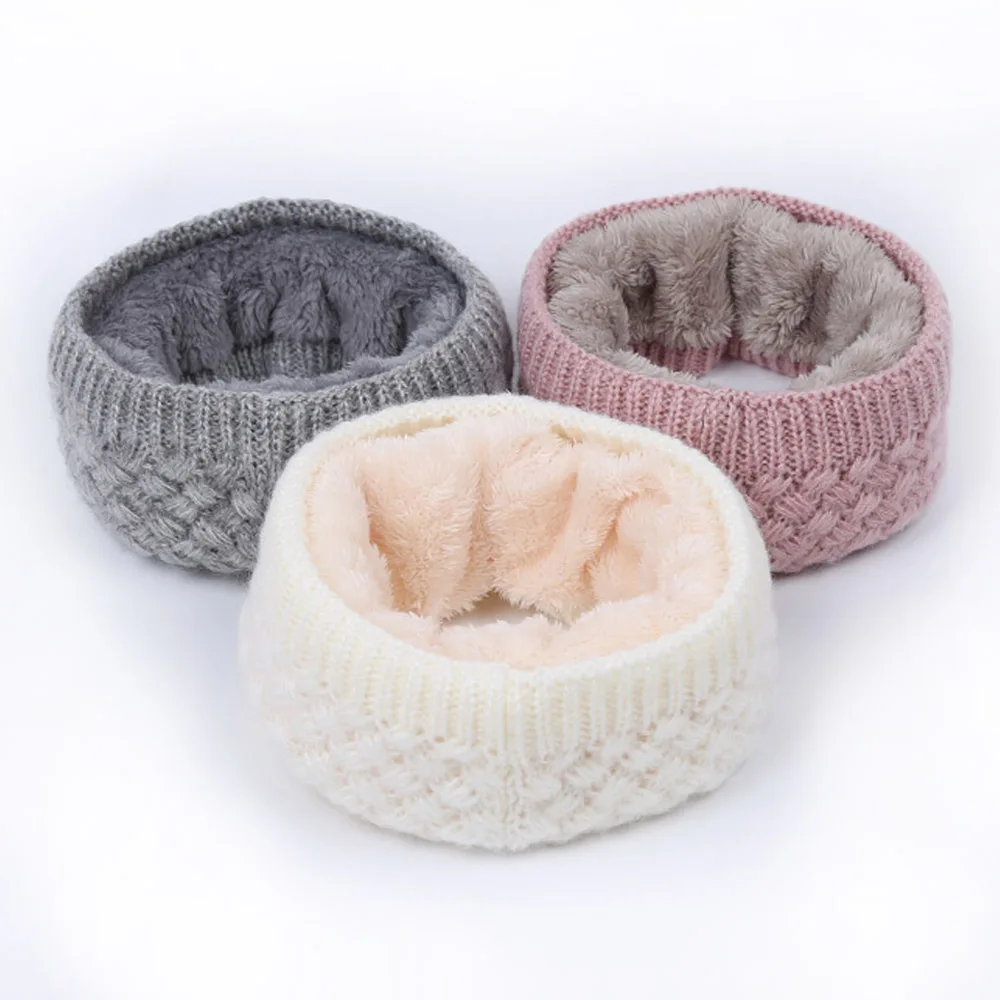 1 шт. зимние вязаные теплые мягкие плотные плюшевые для мужчин и женщин шарф хомут