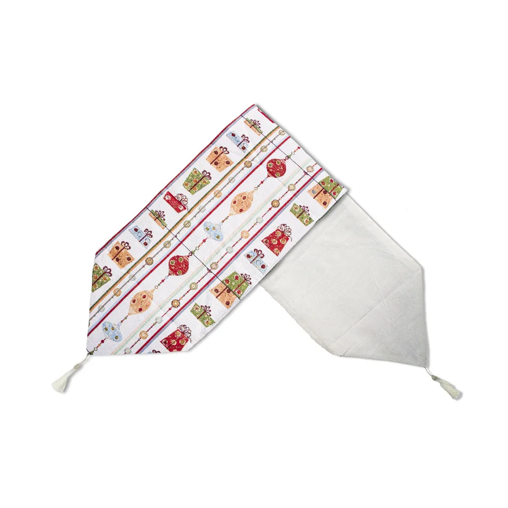 6 цветов украшенное принтом Рождественский Настольная дорожка вечерние