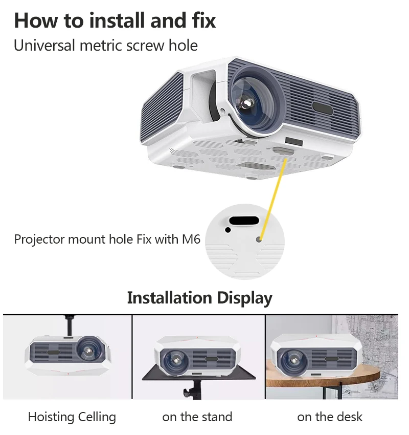 Светодиодный проектор TRANSJEE 1280x720HD домашний кинотеатр 3D видео Поддержка 1080P 4600