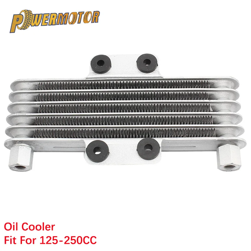 

Moto Oil Cooler Motorcycle Oil Radiator Dirt Bike 2t 250cc Engine Universal 4T 5 Row Cooling Replacement Fit M10 M12 Motocross