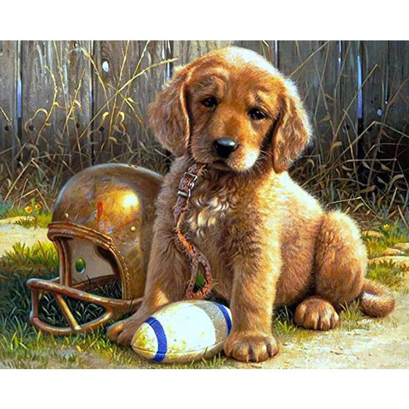 Алмазная живопись 5D мозаика с изображениями животных вышивка крестиком собаки