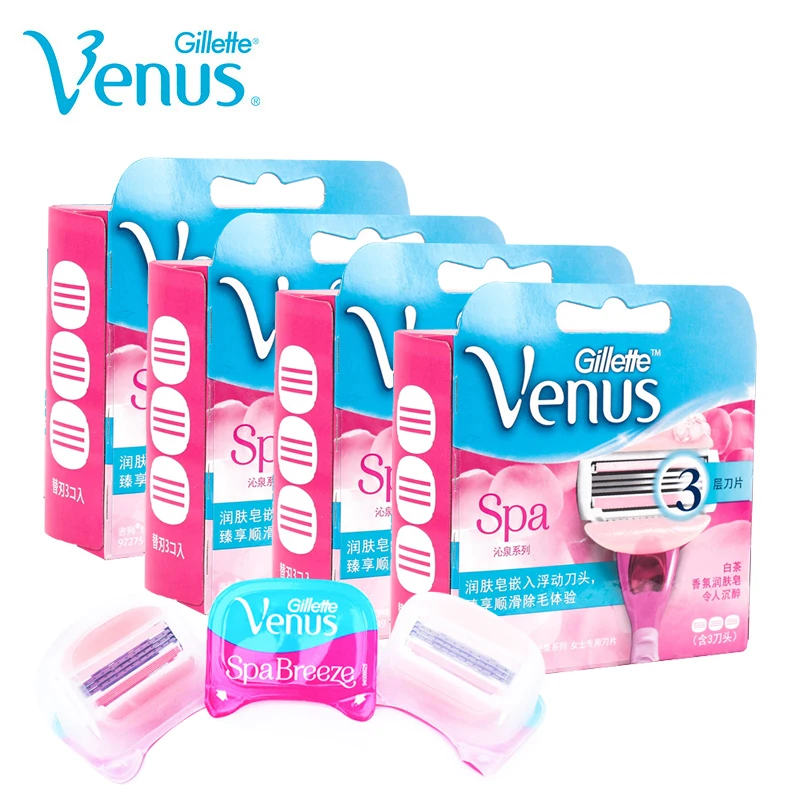 Venus женские лезвия для бритвы Gillette SPA Бритва для волос женский инструмент для удаления Biniki Comfortglide лезвия для безвредной кожи - изображение