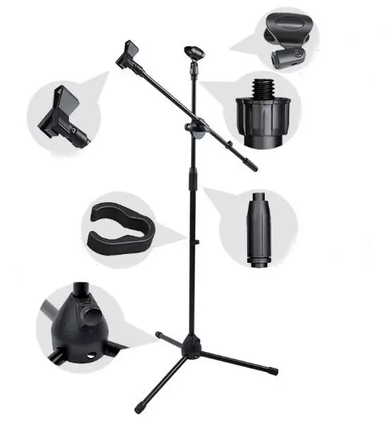 Регулируемая подставка для микрофона портативная напольная держатель