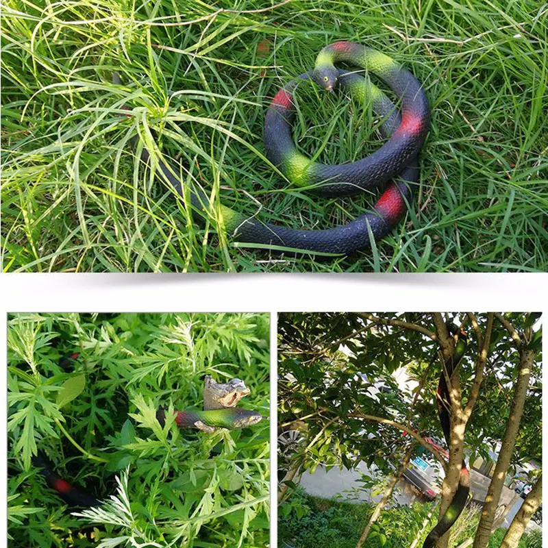 

Tricky Snake Long Realistic Garden Rubber Snake Fake Snakes for Fool's Day Halloween Novelty Toy DSD666